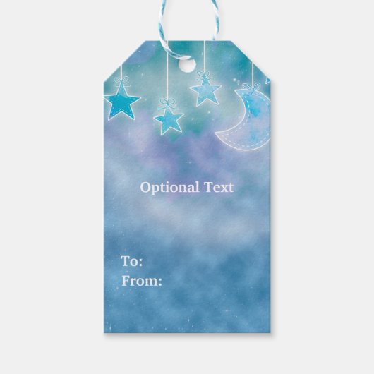 Celestial Sky Galaxy Baby shower Gift Labels Cadeaulabel (Voorkant)