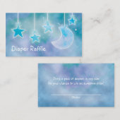 Celestial Sky Galaxy Baby shower Luier Raffle Informatiekaartje (Voorkant / Achterkant)