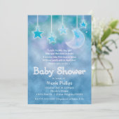 Celestial Sky Galaxy Moon & Stars BABY SHOWER Kaart (Staand voorkant)