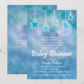 Celestial Sky Galaxy Moon & Stars BABY SHOWER Kaart (Voorkant / Achterkant)