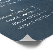 Celestial Sky | Gold-alfabetische zeegras Poster (Hoek)