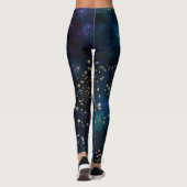 Celestial Sky Gold Stars Leggings (Achterkant)