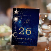 Celestial Sky Maan Sterren Bruiloft Elegant Kaart