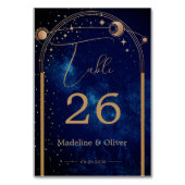 Celestial Sky Maan Sterren Bruiloft Elegant Kaart (Voorkant)