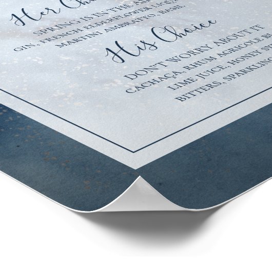 Celestial Sky met Drink Lijst Poster (Hoek)