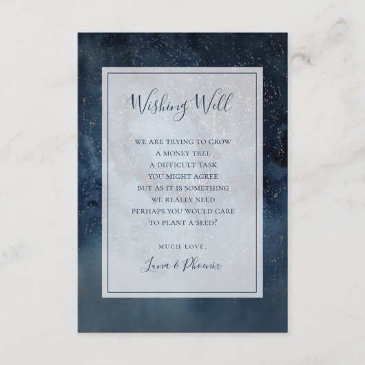 Celestial Sky met Lijst bruiloft goed Informatiekaartje (Voorkant)