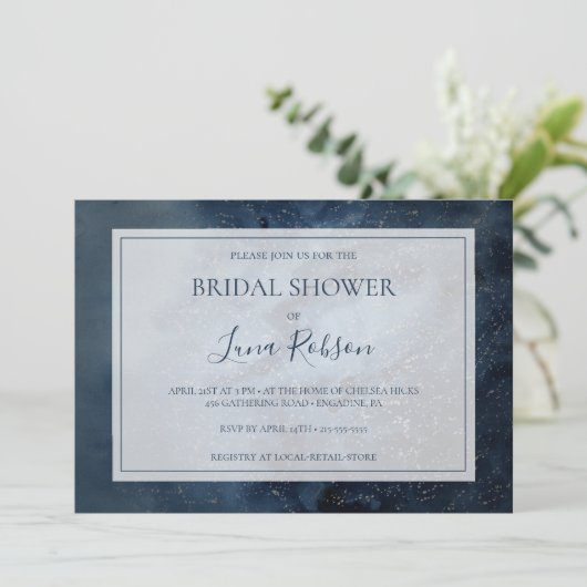 Celestial Sky met Lijst horizontaal Vrijgezellenfe Kaart (Staand voorkant)