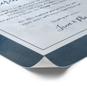 Celestial Sky met Lijst Unplugged Ceremony Sign Poster (Hoek)