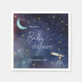Celestial Sky Moon & Stars Baby shower Servet (Voorkant)