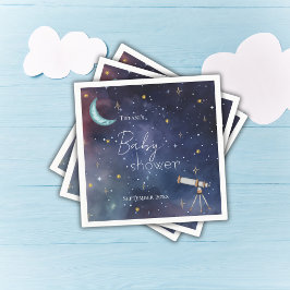 Celestial Sky Moon & Stars Baby shower Servet