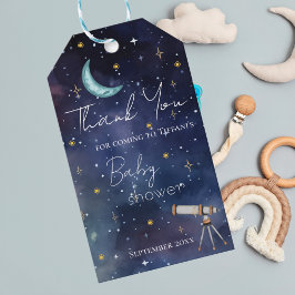 Celestial Sky Moon & Stars Baby Shower Thank You Cadeaulabel