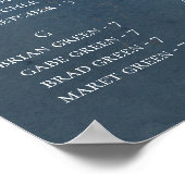 Celestial Sky | Silver Alfabetical Seating Chart Poster (Hoek)