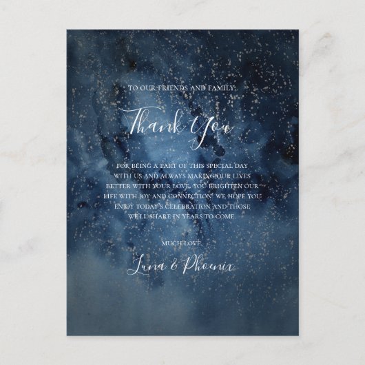 Celestial Sky Silver - Hartelijk dank voor uw ontv Briefkaart (Voorkant)