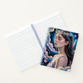 Celestial Sky Woman Dreams Spiral Notitieboek (Binnen)
