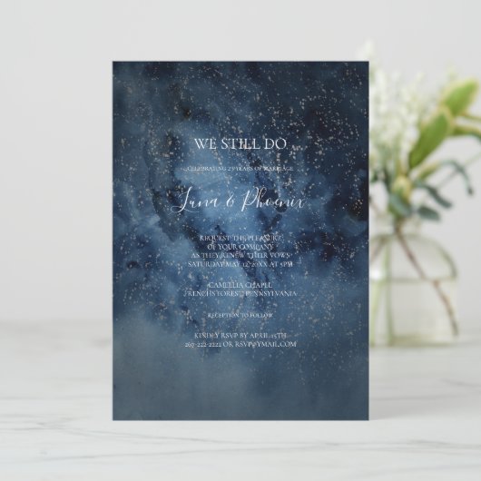 Celestial Sky | Zilver dat we nog steeds stemmen o Kaart (Staand voorkant)