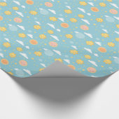Celestial Smiles Baby shower Wrapping Paper Cadeaupapier (Hoek)