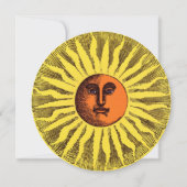  Celestial Smiling Sun Backyard BBQ Party Kaart (Voorkant)