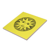  Celestial Smiling Sun Illustration Tegeltje (Zijkant)