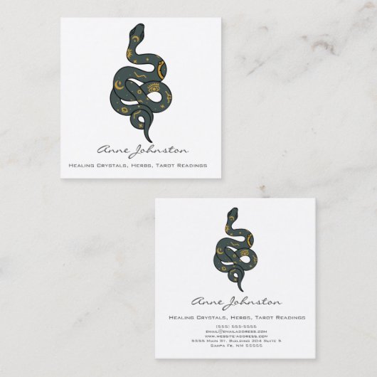 Celestial Snake Square Visitekaartje (Voorkant / Achterkant)