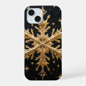 Celestial Snowflake Golden Glam Phone Case iPhone 15 Case (Achterkant)