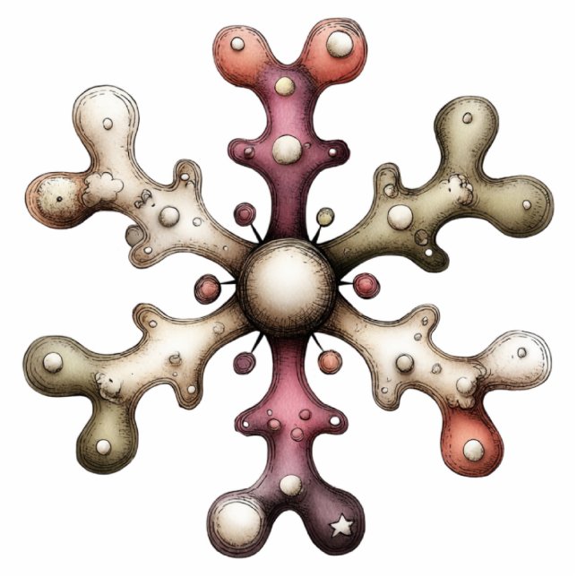 Celestial Snowform Bloom Staand Fotobeeldje (Voorkant)