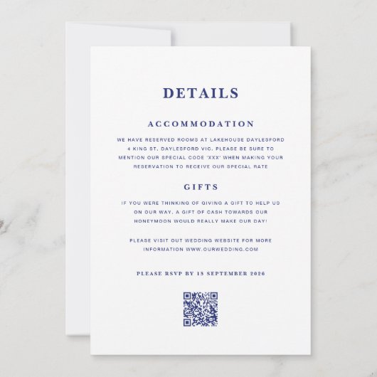 Celestial Southern Cross Crux bruiloft uitnodiging (Achterkant)