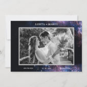 Celestial Space Astronomy Wedding Save the Date Aankondiging (Voorkant)