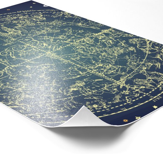 Celestial Space Chart Foto Afdruk (Hoek)