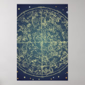 Celestial Space Chart Poster (Voorkant)