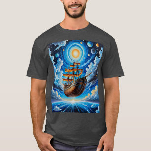 Celestial Space Pirate Ship T-shirt