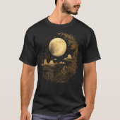 Celestial Space Sun Moon Boho Luna Solar Astronomy T-shirt (Voorkant)