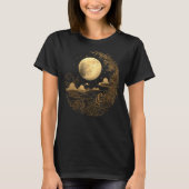 Celestial Space Sun Moon Boho Luna Solar Astronomy T-shirt (Voorkant)