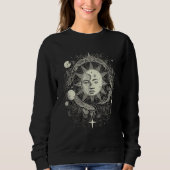 Celestial Space Sun Moon Boho Luna Solar Astronomy Trui (Voorkant)