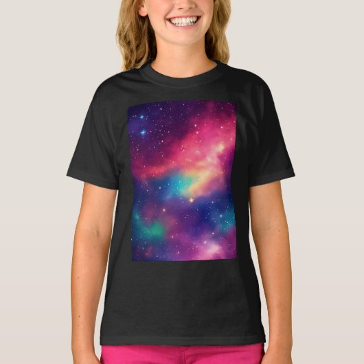 Celestial Sparkle Girls' Star T-shirt (Voorkant)