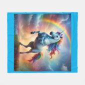 Celestial Spectrum: De boog van de regenboog Eenho Fleece Deken (Voorkant (Horizontaal))
