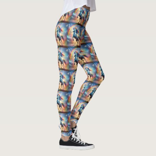 Celestial Spectrum: De boog van de regenboog Eenho Leggings (Rechts)