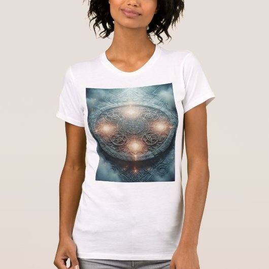 Celestial Spell Circle – Glowing Alchemy T-shirt (Voorkant)