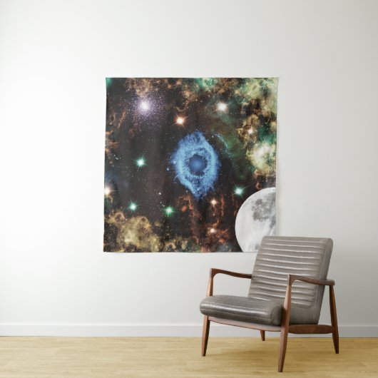 Celestial Spiral Galaxy Nebula Cluster Stars Spark Wandkleed (In Situ (horizontaal))