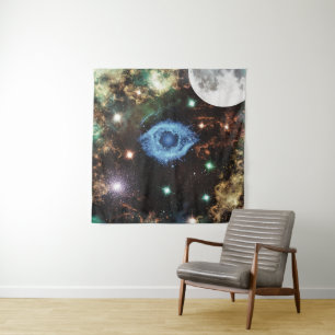 Celestial Spiral Galaxy Nebula Cluster Stars Spark Wandkleed
