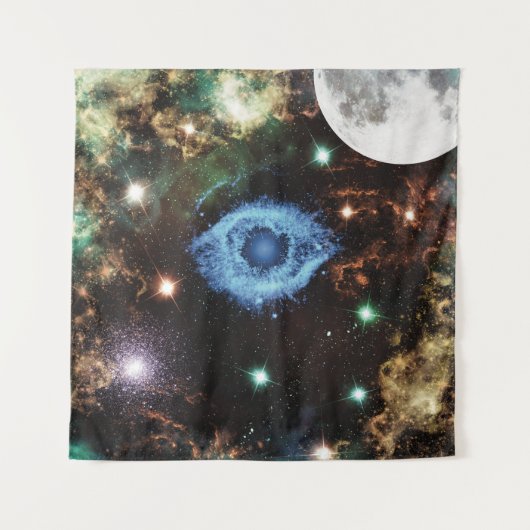 Celestial Spiral Galaxy Nebula Cluster Stars Spark Wandkleed (Voorkant)