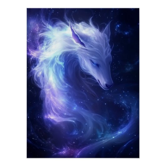Celestial Spirit Dragon in Cosmic Dreams Perfect Poster (Voorkant)