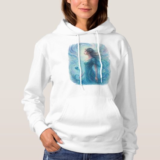 Celestial Spirit in Swirling Cosmos Hoodie (Voorkant)