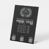 Celestial Spirit Sun Moon Tarot Reader prijslijst Reclamebord Met Voetstuk (Voorkant)