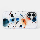 "Celestial Splash" – Waterverf Abstract Hoesje iPhone 16 Hoesje (Achterkant horizontaal)