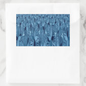 Celestial Splendor: iriserend blauw Roos ontwerp Rechthoekige Sticker (Tas)