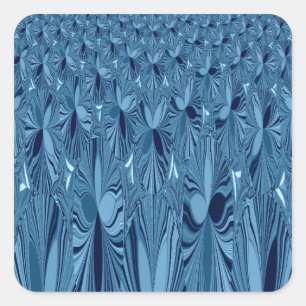 Celestial Splendor: iriserend blauw Roos ontwerp Vierkante Sticker