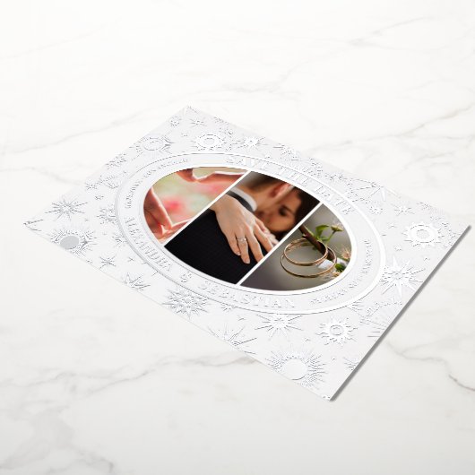 Celestial Star bruiloft aankondiging Save the Date (Gedraaid)