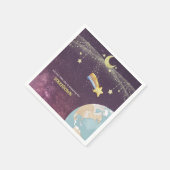 Celestial Star Custom Typography Schattige Eenvoud Servet (Hoek)