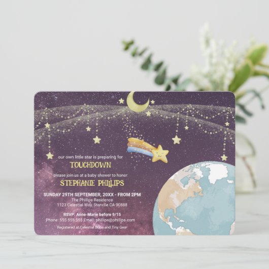 Celestial Star Custom Typography Schattige Unique Kaart (Staand voorkant)