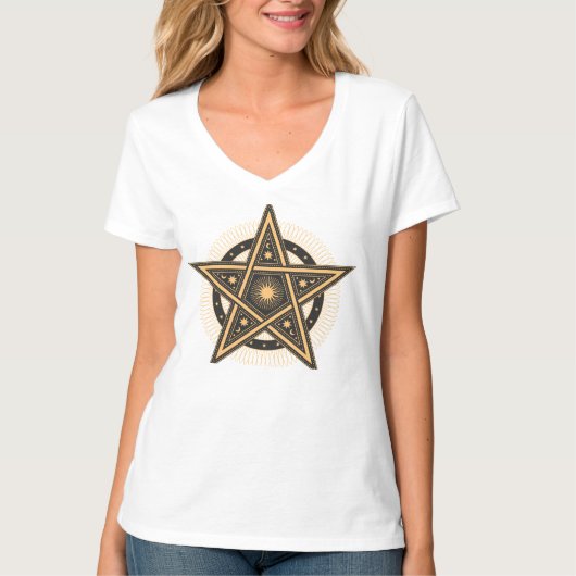 Celestial Star Design T-shirt – Shine Bright EV (Voorkant)